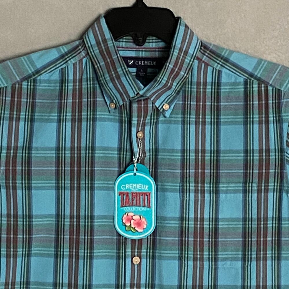 Daniel Cremieux 38 Tahiti Collection Men's Large Button-Down Shirt Plaid NEW - Picture 3 of 12